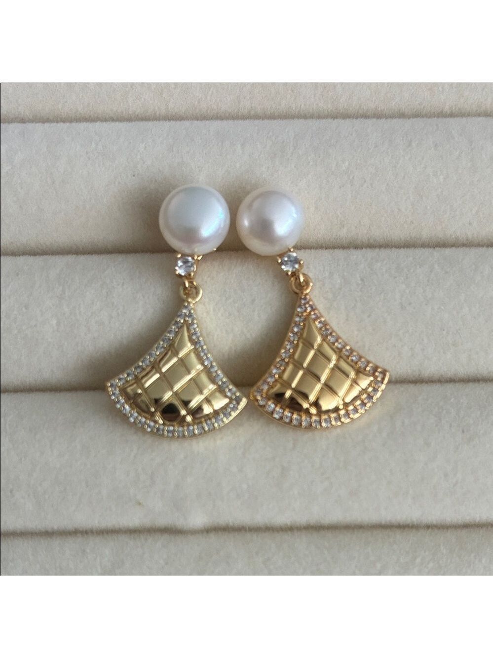 Pearl Drop Earrings, Freshwater Pearl, Gold Filled, Elegant Mother’s Day Gift